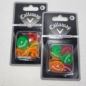 Lot of 2 Callaway 8ct Neon Ball‎ Markers